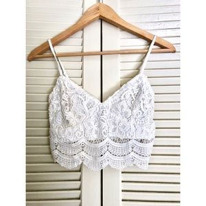 Lace white crop top- never been worn